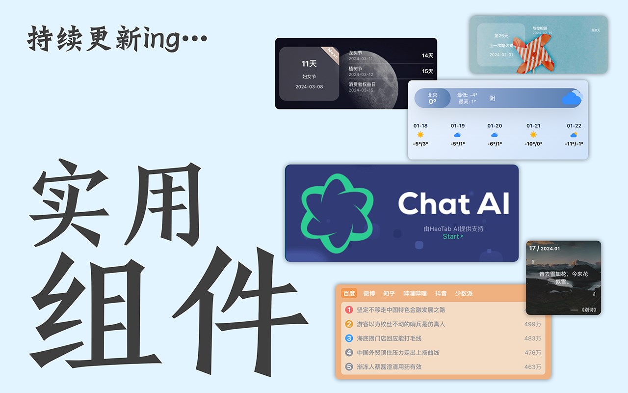 HaoTab New Tab - Use ChatGPT for free