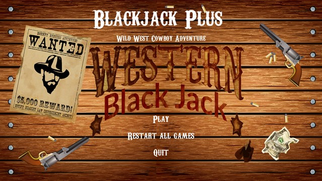 Blackjack Plus - Wild West Cowboy Adventure screenshot 1