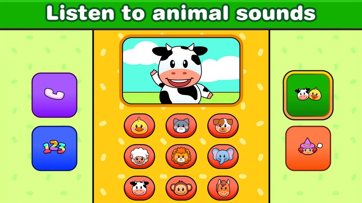 #2. Baby Phone App: Games for Babies and Toddlers (Windows) By: PLAY AND LEARN EDUCATIONAL GAMES FOR KIDS