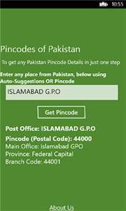Pincodes Finder Pakistan screenshot 3