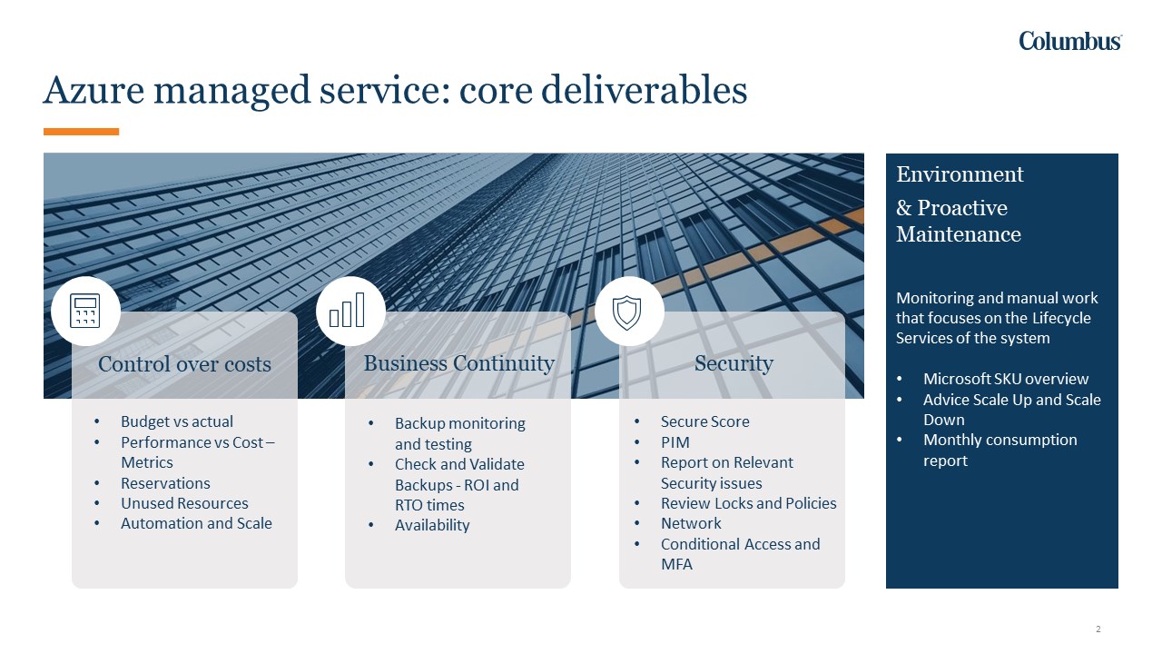 Snapshot 1 of Azure Managed Service