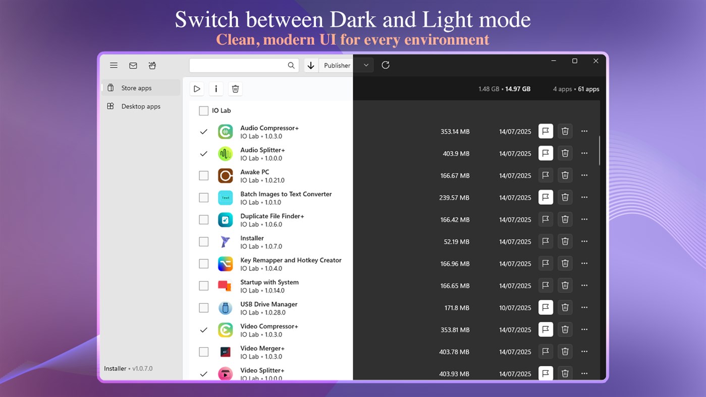 #6. Installer – Batch Uninstall, Startup & App Manager (Windows) Podle: IO Lab