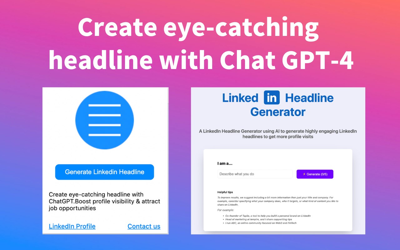 LinkedRadar-Headline Generator for LinkedIn™