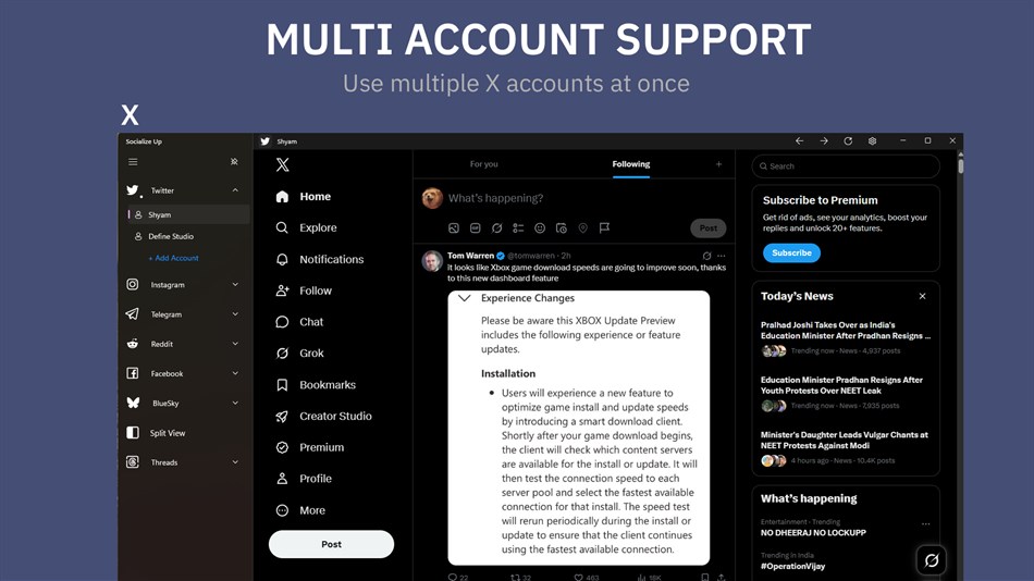 Socialize Up - All-in-One Social Media with multi accounts (Windows ...