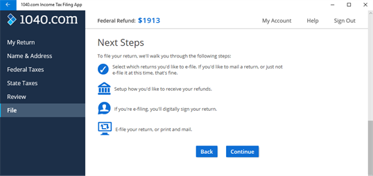 1040.com Income Tax Filing App screenshot 3