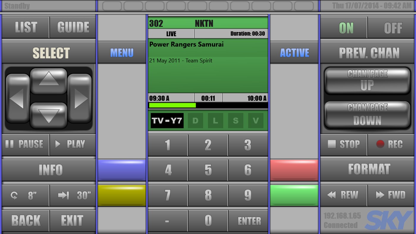 #2. SKY Remote Control (Windows) 由: Cheero