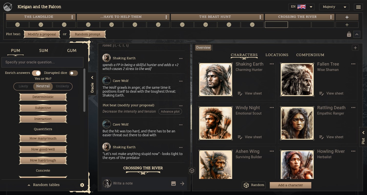 PUM Companion RPG Storytelling screenshot