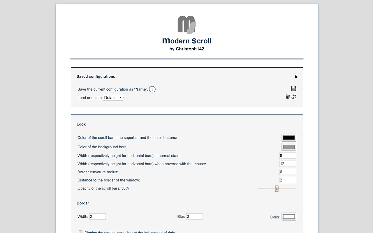 modern scroll