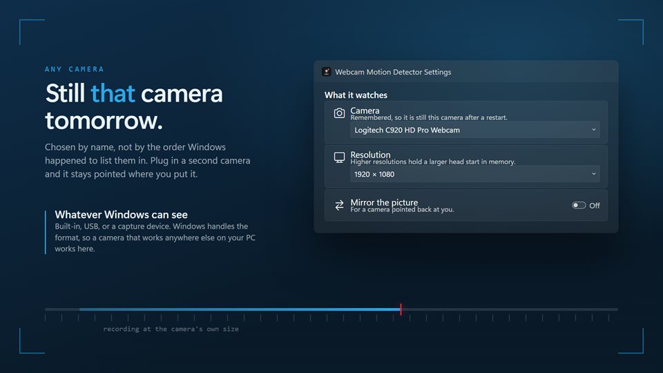 Choosing between connected cameras by name