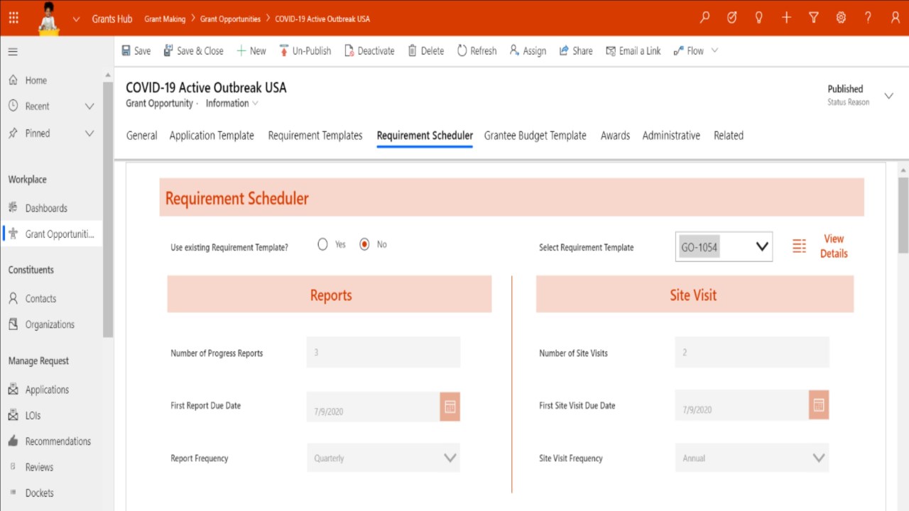 Snapshot 6 of Avanade Grant Making Solution FY24