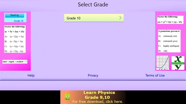 QVprep Lite Math English Grade 10 - PC - (Windows)