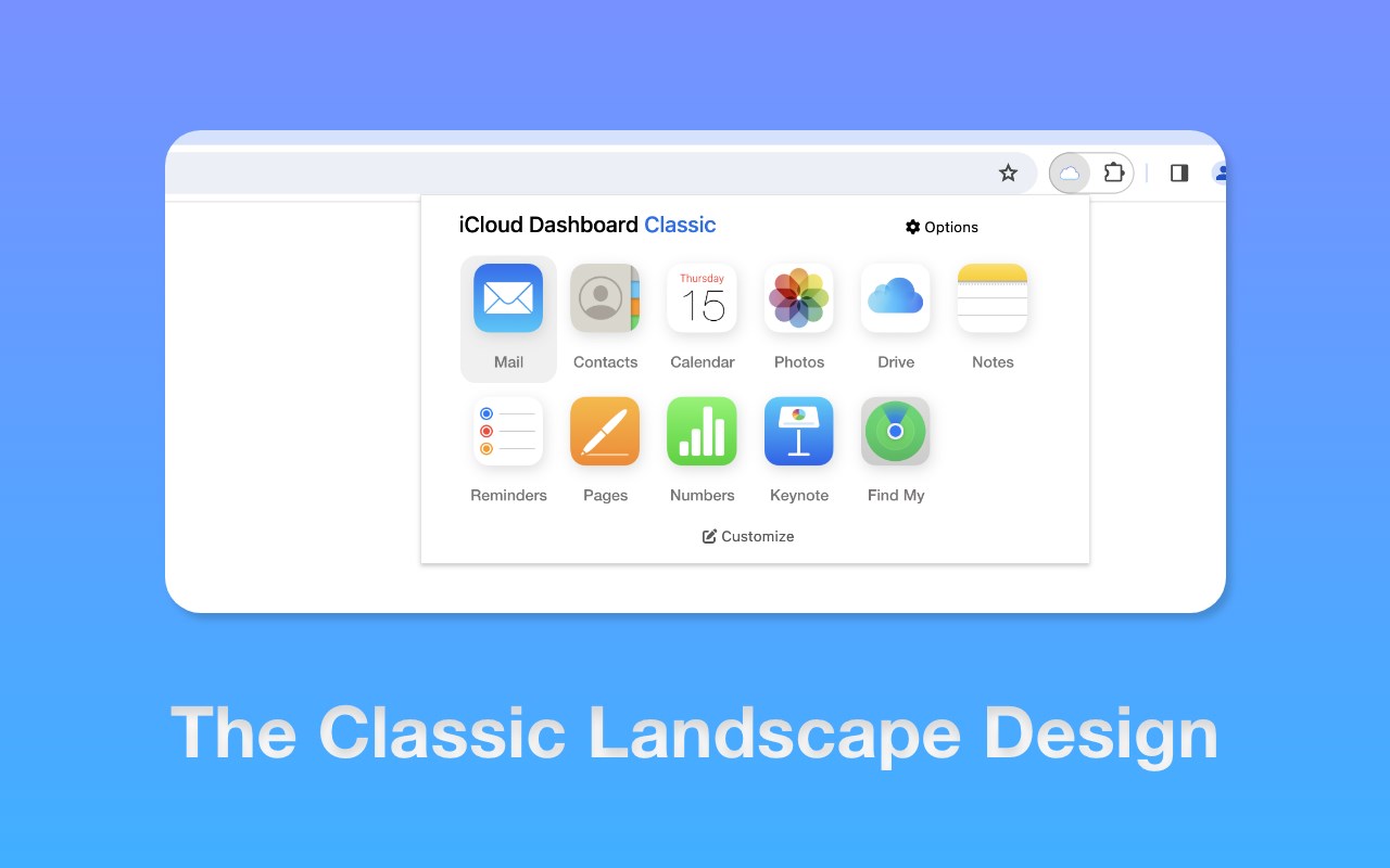 iCloud Dashboard Classic