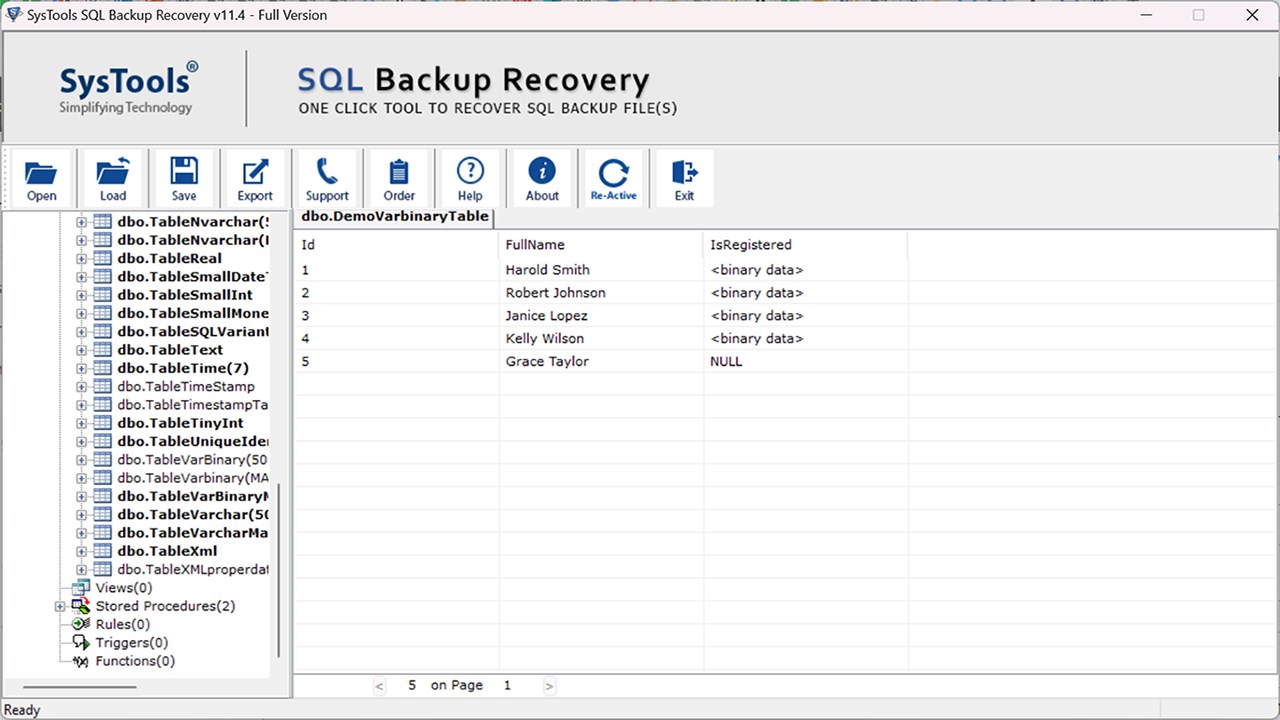 Snapshot 3 of SysTools SQL Backup Recovery