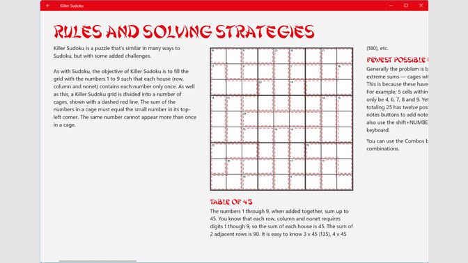 Killer Sudoku Solving Methods