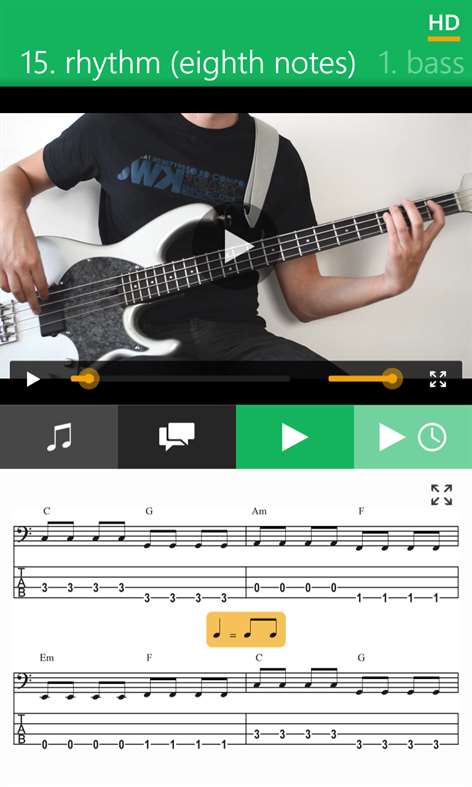 Bass Lessons Beginners LITE Screenshots 1