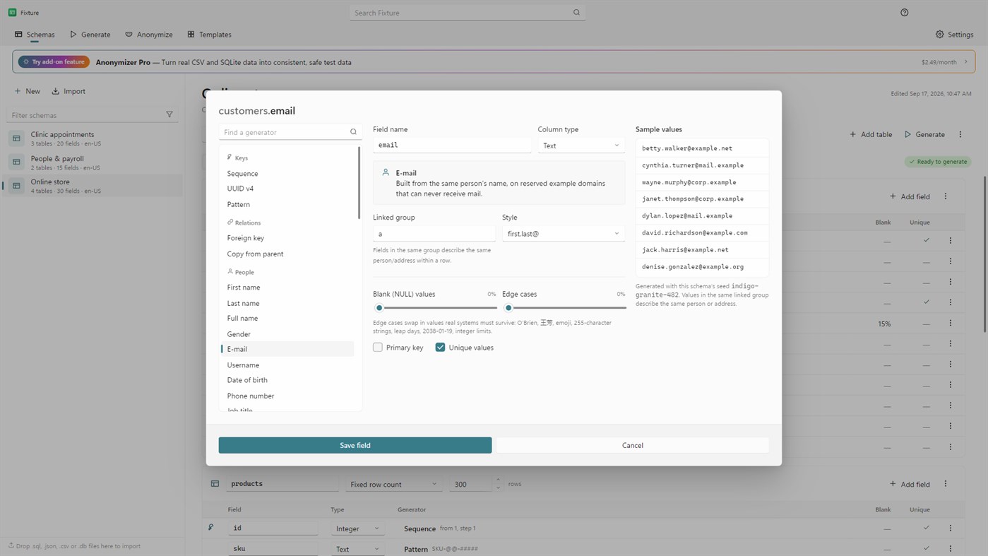 #2. Fixture - Test Data Generator (Windows) Door: Illusanato