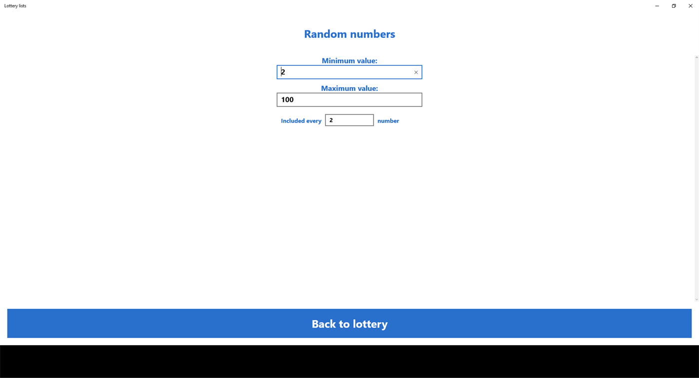 #7. Lottery lists (Windows) Av: Rantusoft