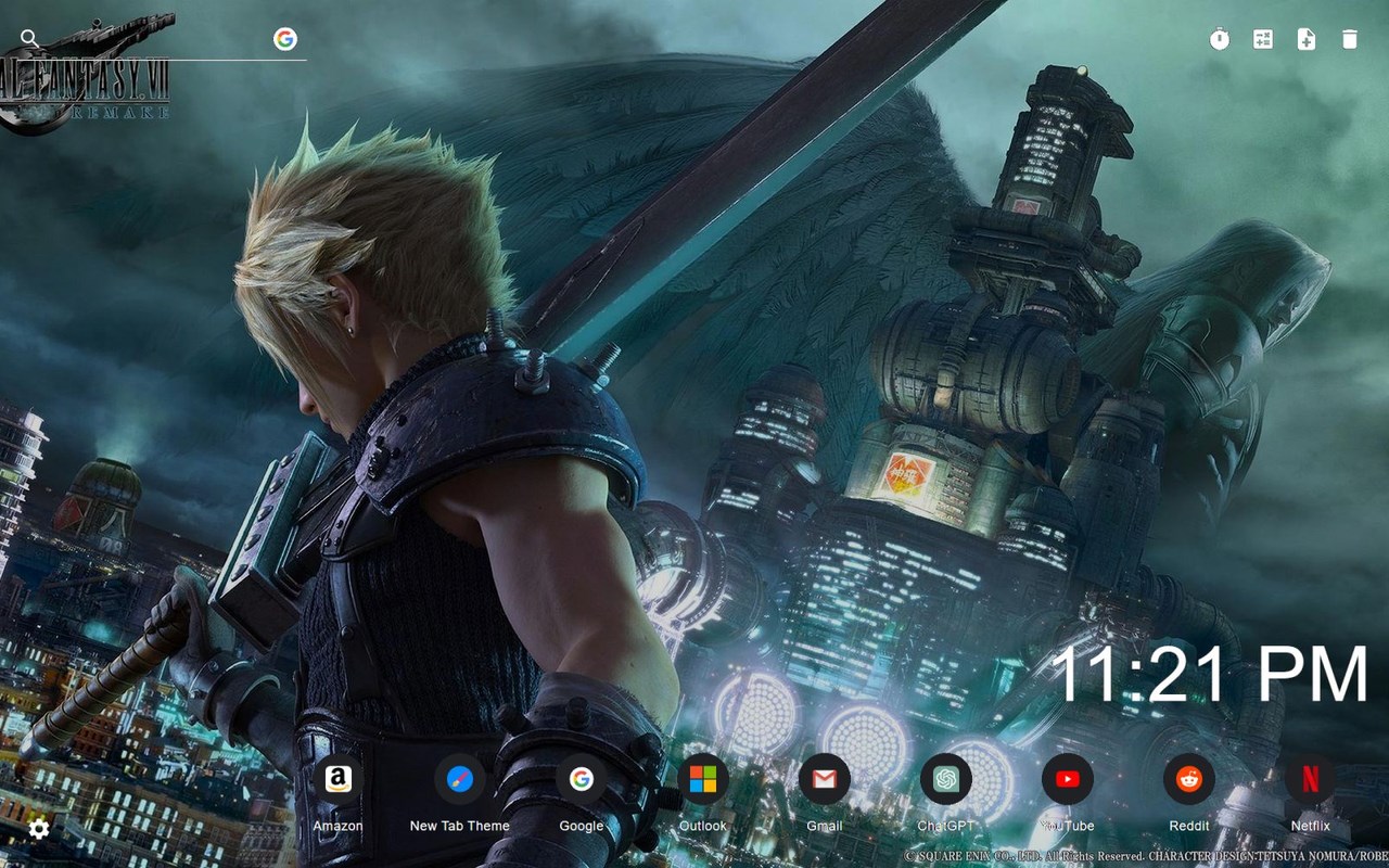 Final Fantasy 7 Remake Wallpaper New Tab