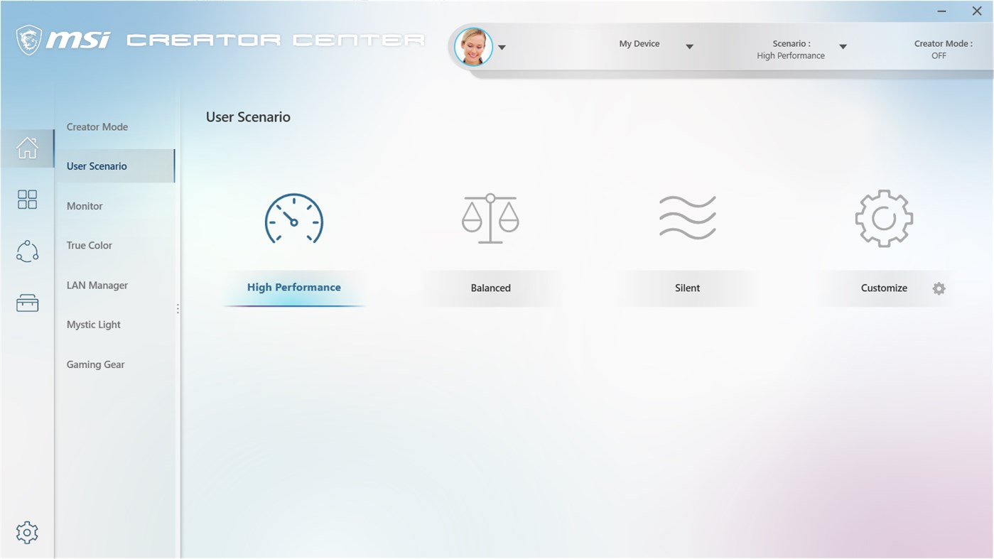 #2. MSI Creator Center (Windows) Podle: MICRO-STAR INTERNATIONAL CO., LTD