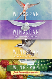 Wingspan (À tire d'ailes) + Extension Europe + Extension Océanie + Pack décoratif saisonnier