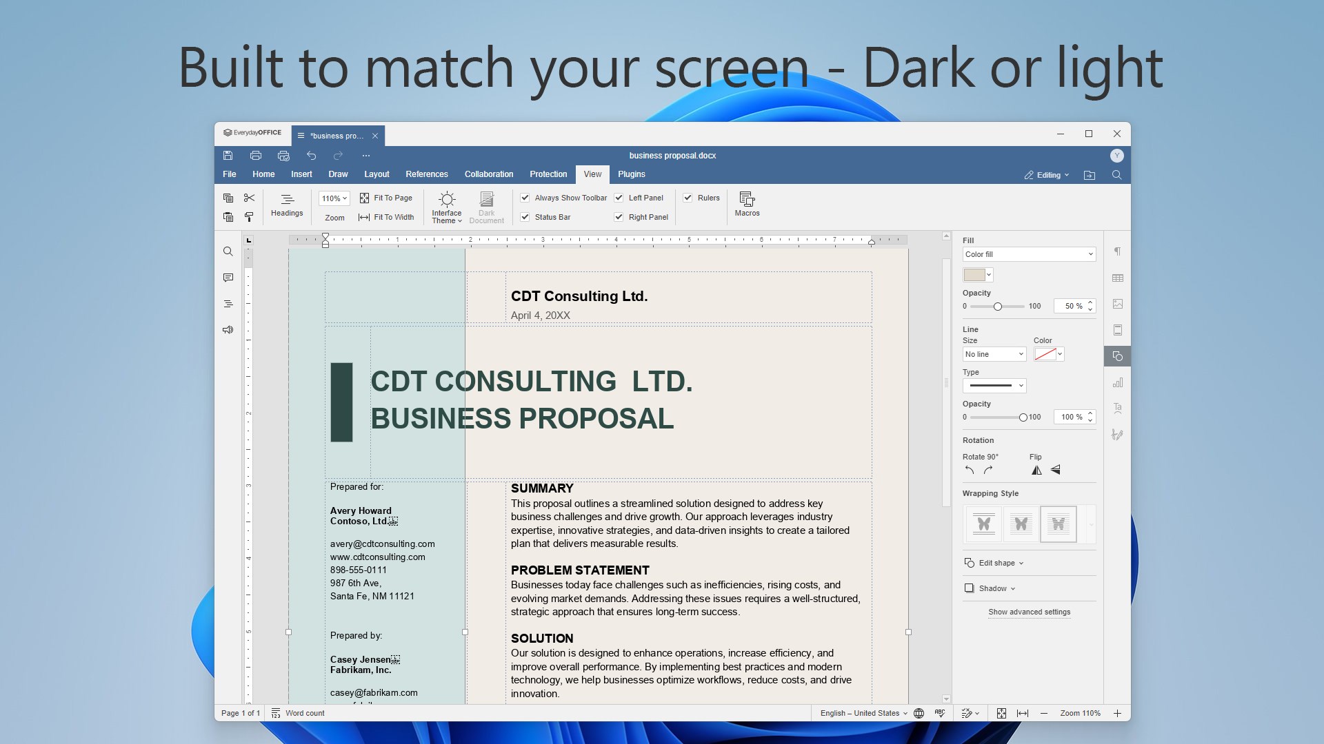DOCX Editor Pro. screenshot