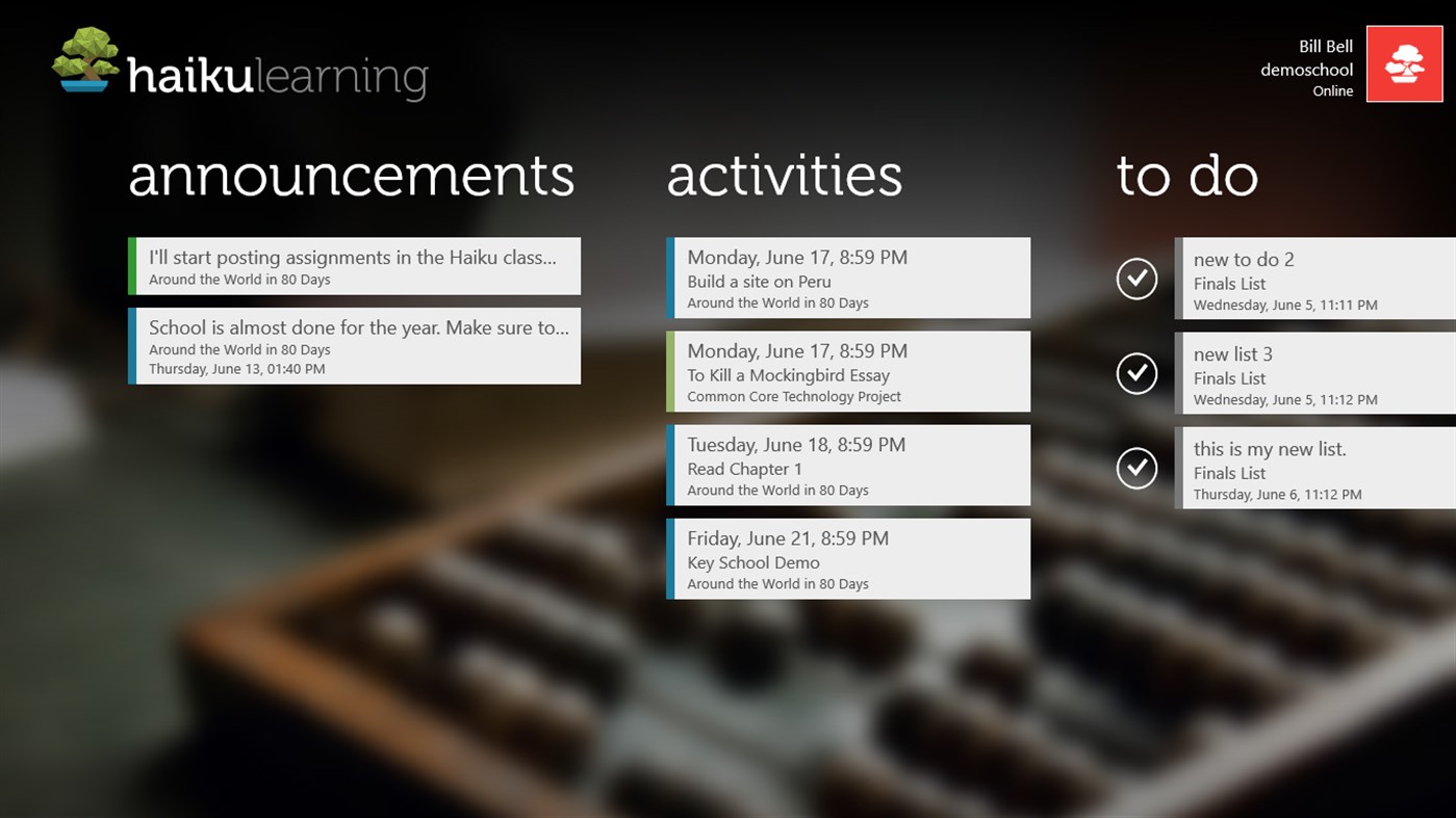 #1. Haiku Learning (Windows) Oleh: Haiku Learning Systems Inc.