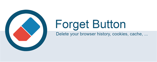 Forget Button - Clean your Browser marquee promo image