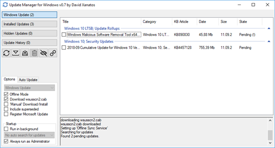 Update Manager for Windows screenshot 1