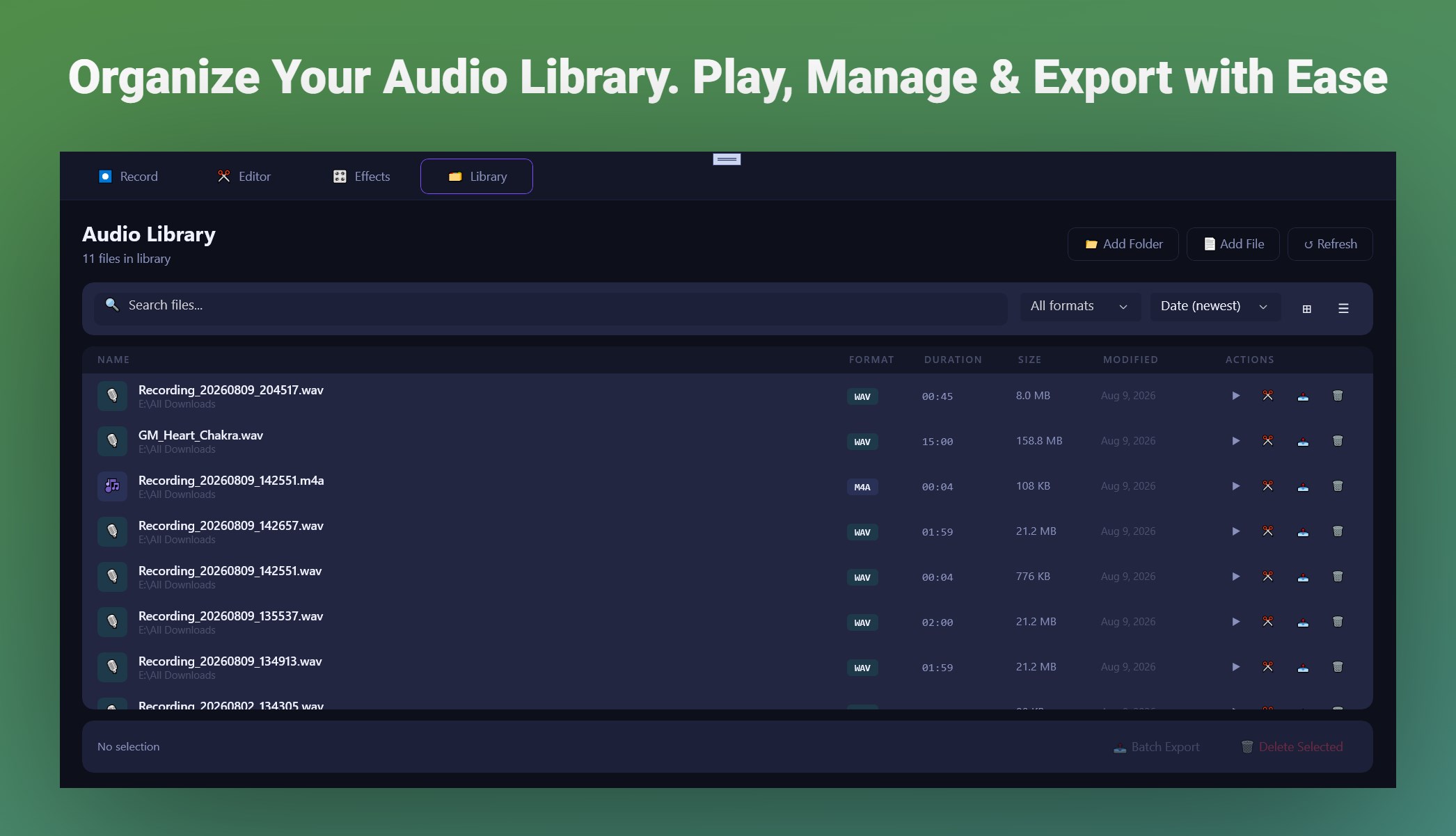 Audio Recorder & Editor Pro screenshot