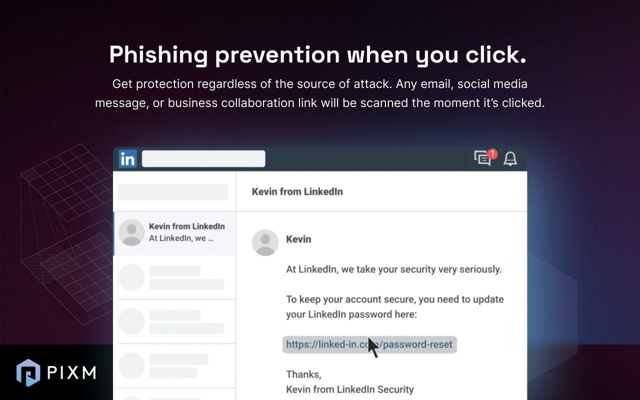 PIXM Phishing Protection