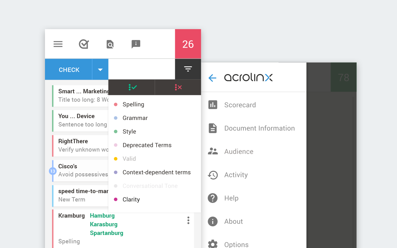 Acrolinx for Edge Chromium