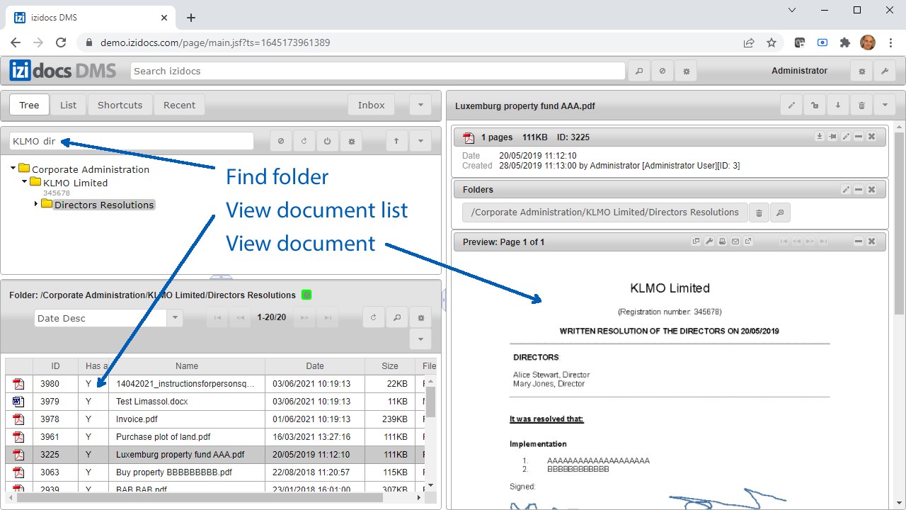 Snapshot 4 of izidocs Document Management Solution