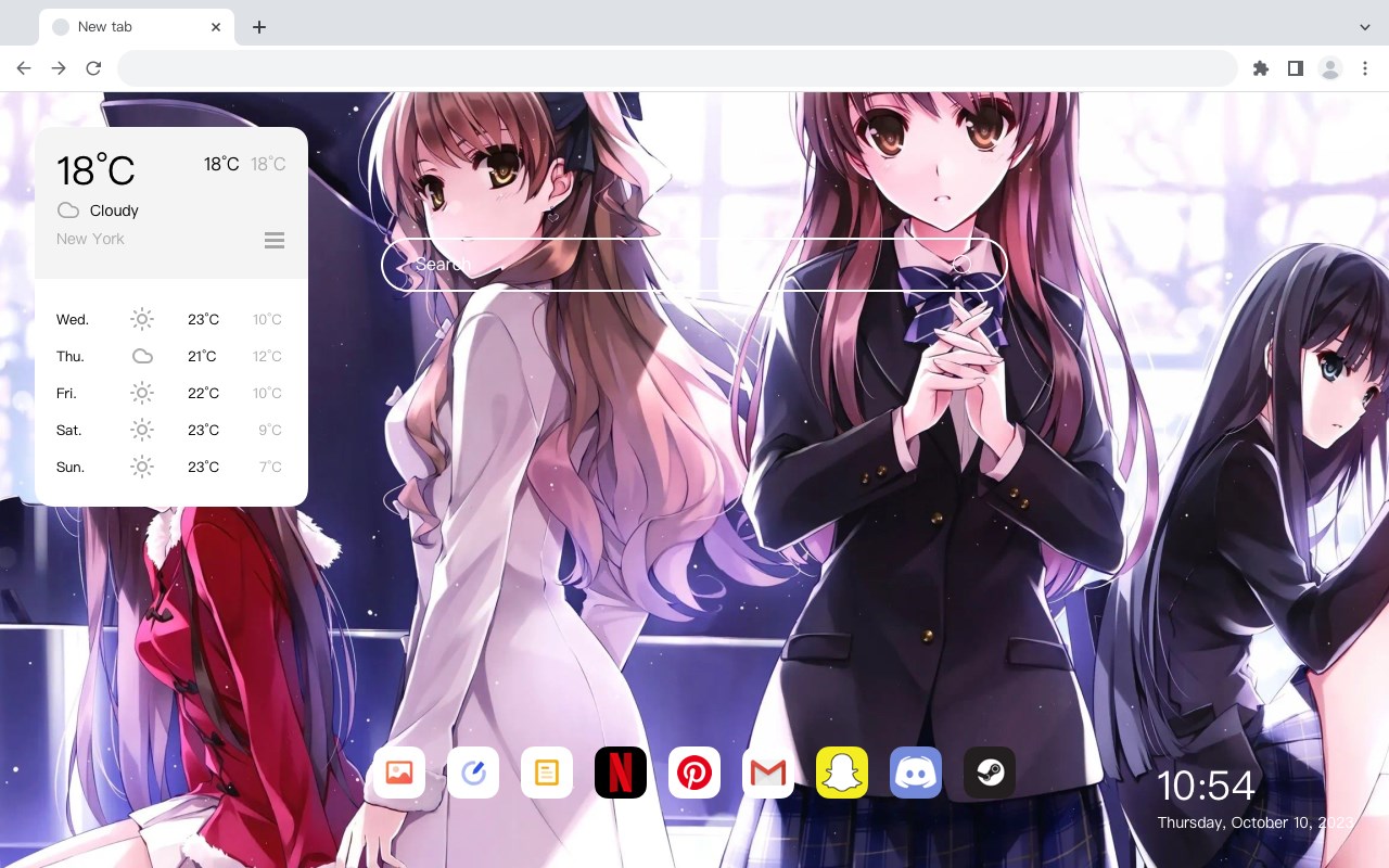 Cute Anime Girl Theme 4K Wallpaper HomePage