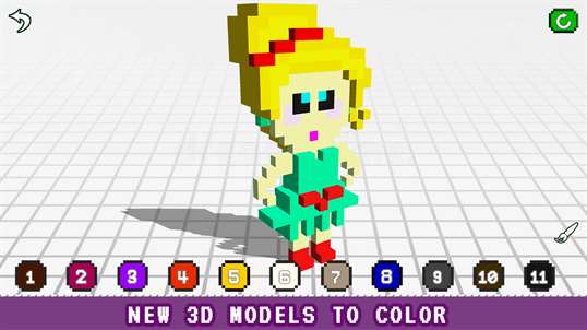 Girls 3D Color by Number - Voxel Coloring Book screenshot 3