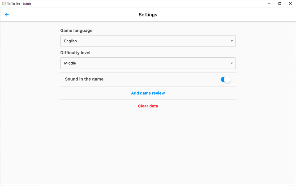 #6. Tic Tac Toe: Switch (Windows) Bởi: DenDevel