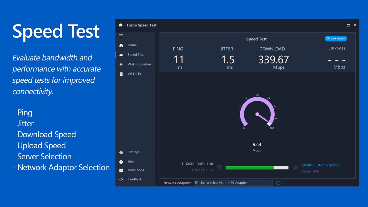 #1. Turbo Speed Test (Windows) 来自: HUXSoft.com