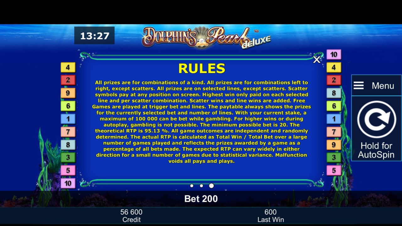 Screenshot 14 Dolphin's Pearl Deluxe Free Casino Slot Machine windows