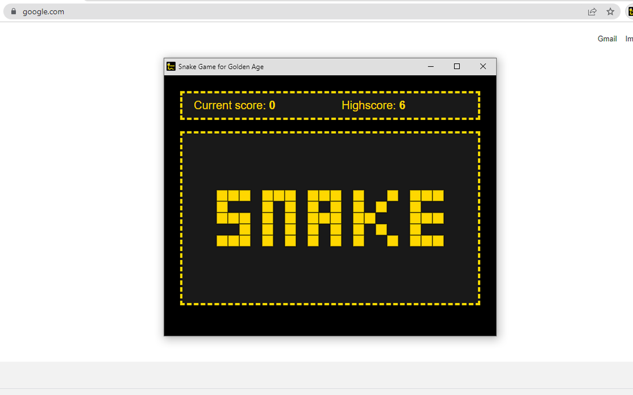 Snake Game for Golden Age