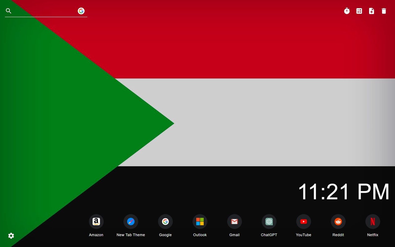 Sudan Flag Wallpaper New Tab