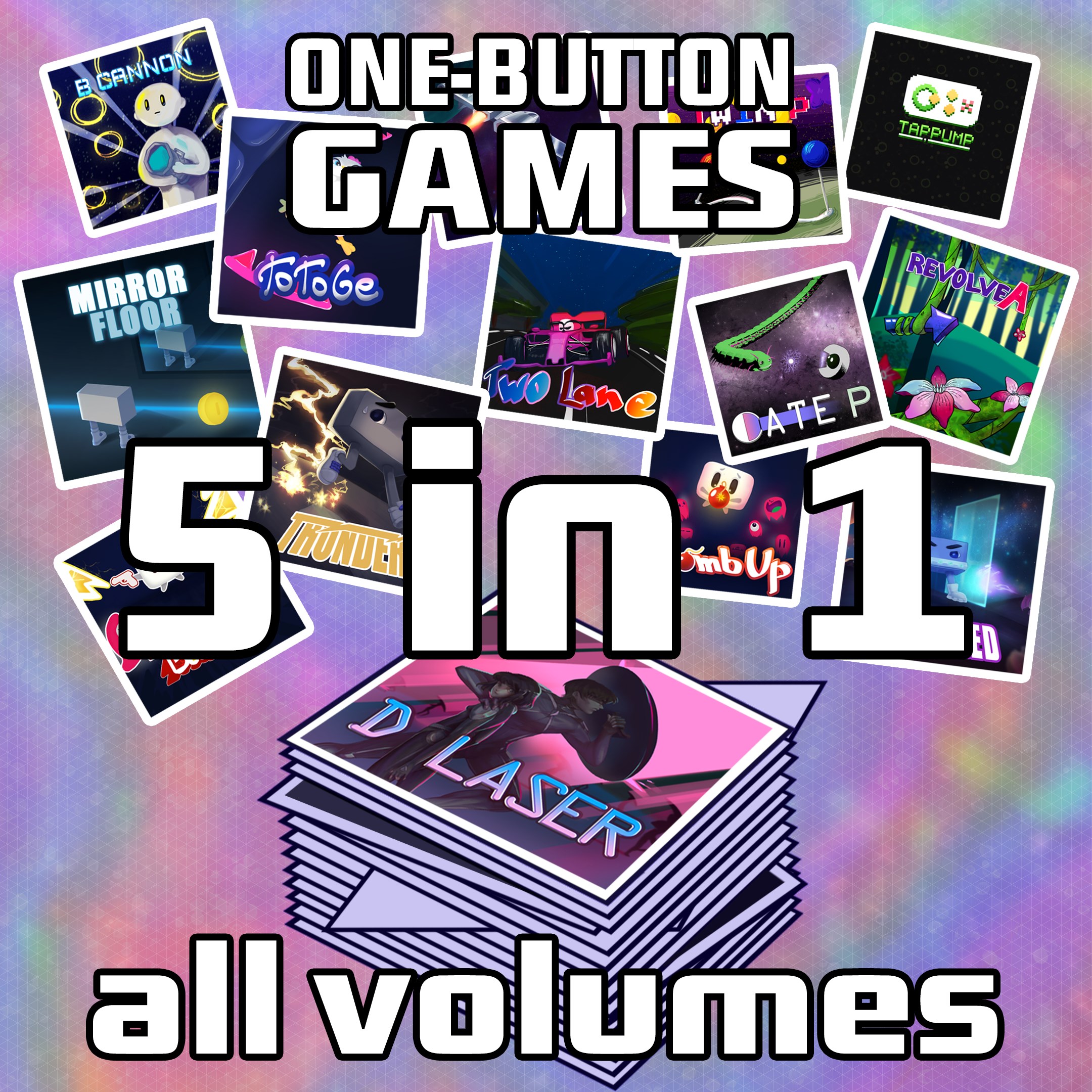 One Button Games 5-in-1 all volumes bundle