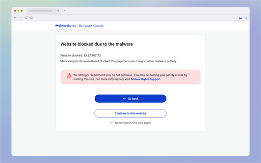 Malwarebytes Browser Guard - Safer Browsing