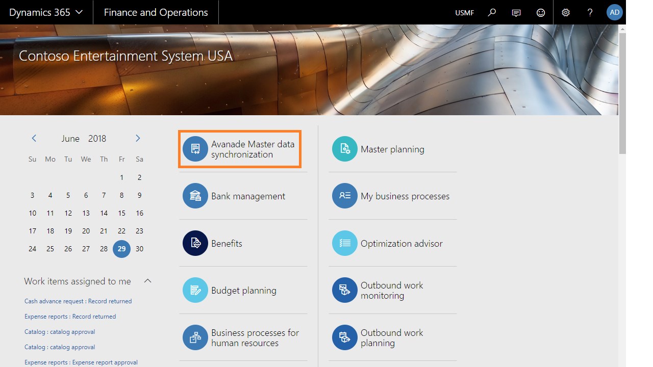 Snapshot 1 of Avanade Master Data Synchronization