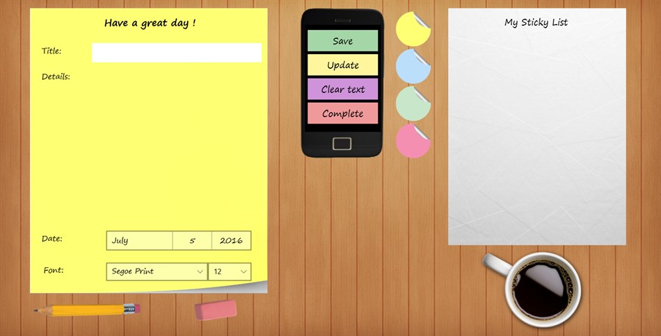Sticky List (Windows) 由: Rosu Ovidiu
