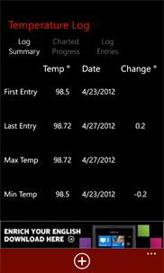 Temperature Log screenshot 1