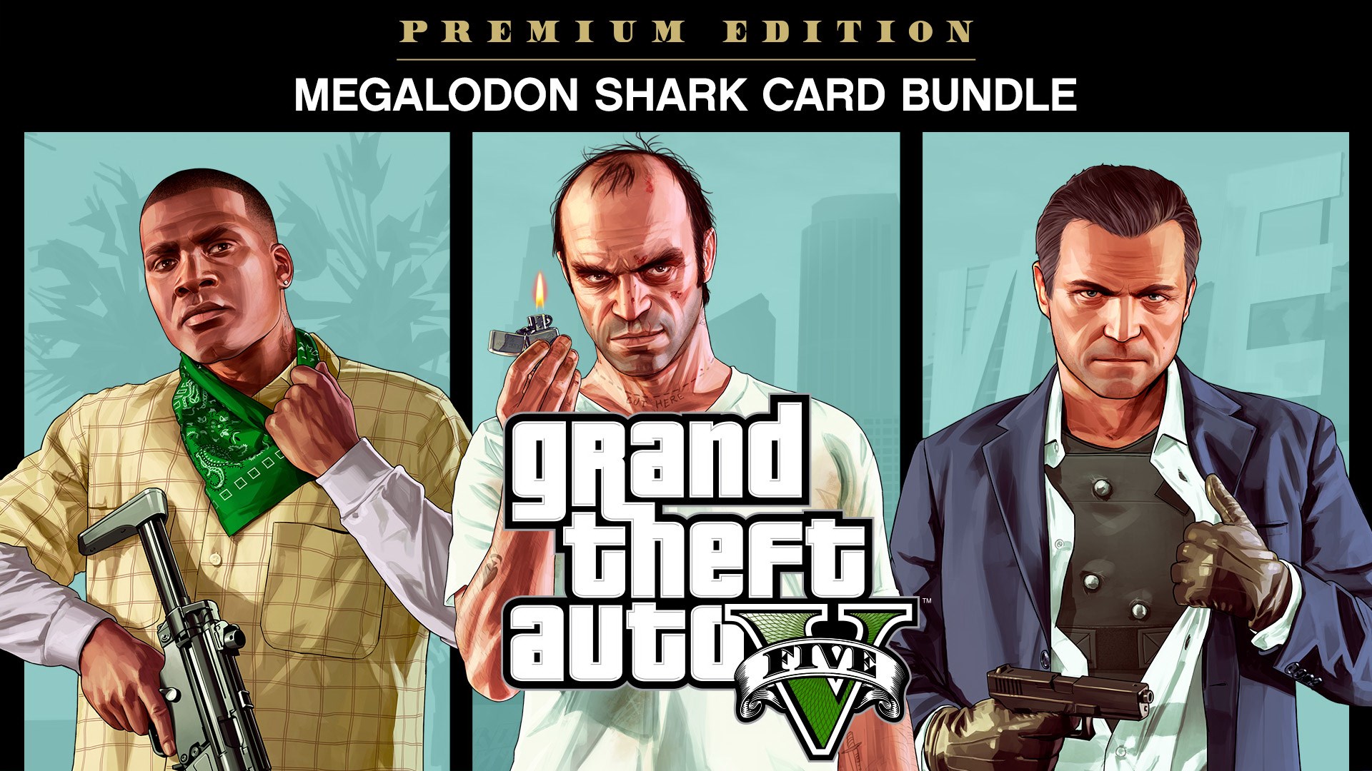 Bundle Grand Theft Auto V: Edição Online Premium e Pacote de Dinheiro Megalodonte