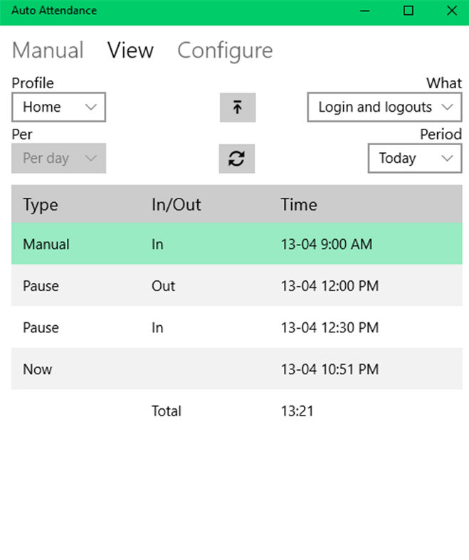 #2. Auto Attendance (Windows) 来自: A. A. van Dam