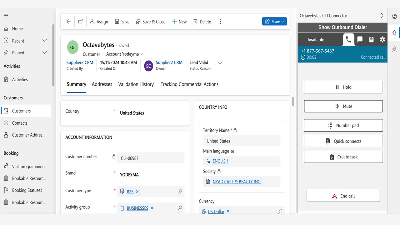 Snapshot 2 of Amazon Connect CTI Connector For MS Dynamic 365