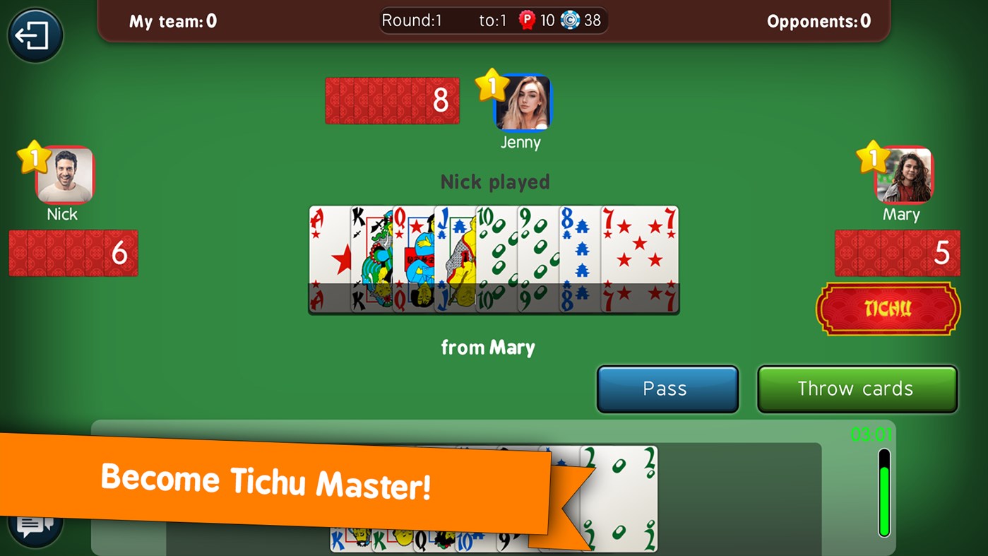 #5. Tichu by Zoo.gr (Windows) Podle: LazyLand LTD