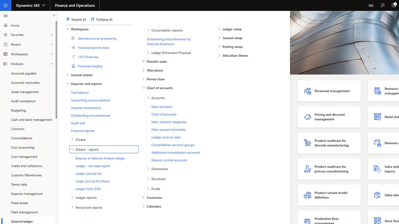 Snapshot 3 of Greek Localization for D365 Commerce-Finance-SCM