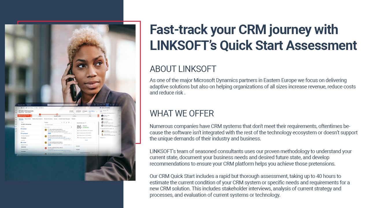 Snapshot 1 of Dynamics 365 CRM Quick Start - 1 Week Assessment